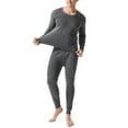 thumbnail image 2 of 2Pcs/Set mens Recycled Waffle Thermal Underwear Set (Top and Bottom), 2 of 8