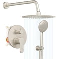 thumbnail image 5 of Shower System, Pressure Balance Shower Faucet Set, Stainless Rain Shower head with Handheld Shower Spray , Pressure Rainfall Shower Head Set, Matte, 5 of 6