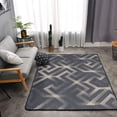 thumbnail image 2 of DouZhe Oriental Ethnic Style Lattice Pattern Area Rugs Non-Slip Machine Washable Floor Mat, Style Carpet Doormat, 63x48 inches, 2 of 6