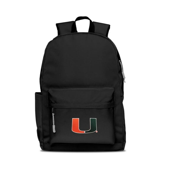 Black Miami Hurricanes Campus Laptop Backpack