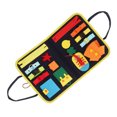 thumbnail image 4 of Montessori Busy Board, Cute Letter Stickers Bright Colors Pocket Zipper Design Busy Board Portable  For Develop Study Skills, 4 of 8