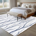 thumbnail image 4 of 5'x7' Area Rugs for Living Room Bedroom, Navy Blue Branches Washable Rug Carpet Runner Indoor Outdoor, Modern Abstract Art Forest Silhouettes Non Slip Floor Mats Area Rug for Kitchen, Nursery, 4 of 8