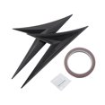 thumbnail image 4 of Car Spoiler Side Wing Lip 2PCS Black Carbon Fiber Leaf Shape V-shaped No Logo for All Vehicles, 4 of 8