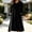Black, variant on Women's Solid Hooded Drawstring Fleece Long Nightgown Long Sleeve Side Pocket Fluffy Warm Casual Home Lounging Sleep Dress Purple