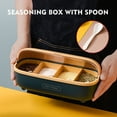 thumbnail image 1 of Daily Household Flavoring Box With Spoon Kitchen Four Compartment Monosodium Glutamate 2025 New, 1 of 2