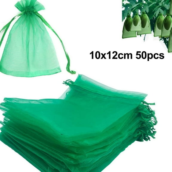 Garden Plant Fruit Protect Drawstring Net Bag Mesh Against Bird