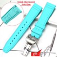 thumbnail image 3 of Correa de caucho fluorado de 20, 21 y 22 mm adecuada para el reloj de repuesto IWC Big Pilot, pulsera deportiva impermeable con hebilla plegable para hombre, 3 of 5