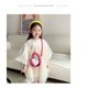 thumbnail image 2 of Bolso bandolera para niñas, bolso espacioso de cuero con diseño de correas ajustables (blanco y rosa) JM, 2 of 6