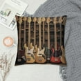 thumbnail image 2 of Leisuo Throw Pillow Cover Guitar Music Musical Instruments Cool Show Square Pillow Case Cushion Cover for Home Car Decorative white, 2 of 5