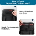 thumbnail image 5 of Holuxer Large Lunch Box for Men, Insulated Adult Lunchbox Bag, Expandable Lunchbox Leakproof Waterproof Cooler Bags, Tactical Lunch Pail for Work Office Camping Travel (Black), 5 of 9