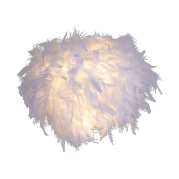 Pantalla de lámpara de plumas decorativa para lámpara de mesa y lámpara de pie, cubierta de luz colgante Diámetro 35cm