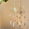 thumbnail image 4 of Cristal de cristal estrella Moon SunCatcher colgando perlas de cristal para el ornamento de la joyería, 4 of 6