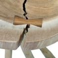 thumbnail image 5 of Merrill Round Natural Brown Solid Teak Wood Stick Base Accent Table 14"x20", 5 of 7