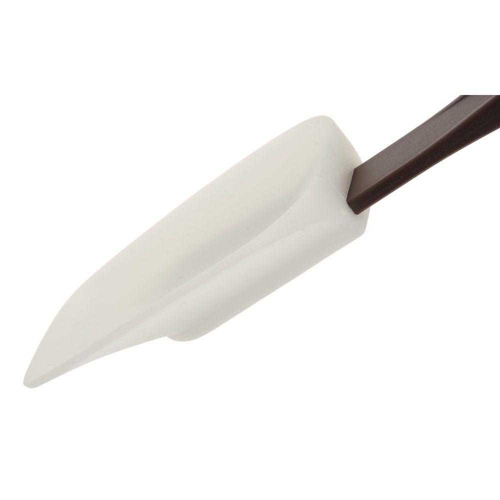 HUBERT® White Silicone Hi-Temp Spatula with Brown Fiberglass