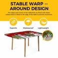 thumbnail image 4 of Red Snowman Christmas Table Cloths for 5 Foot Rectangle Tables, Xmas Tree Snowflake Winter Birds Patio Waterproof Elastic Fitted Tablecloths, Washable Rectangular Table Cover for Camping, 4 of 8