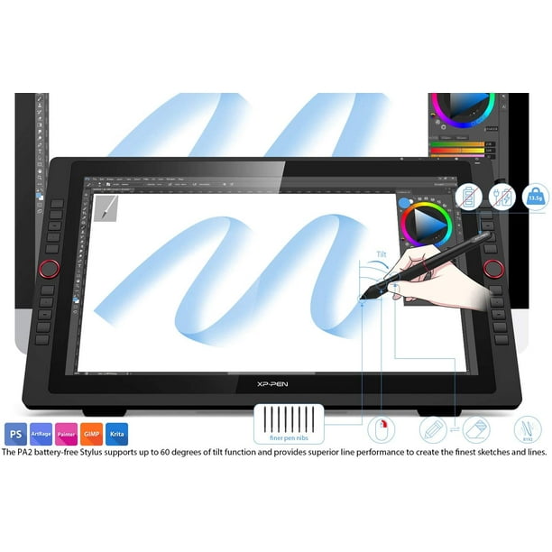 XP Pen Artist 22R Pro 1920*1080 Graphics Drawing Tablet, 8192 Pressure  Sensitivity, Black - Walmart Business Supplies