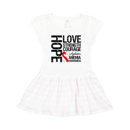 

Inktastic Aplastic Anemia Hope Love Strength Gift Toddler Girl Dress