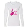 thumbnail image 2 of Wild Bobby for a Support Awareness Breast Cancer Awareness Women Graphic Long Sleeve T-Shirt, White, Small, 2 of 6