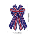 thumbnail image 3 of Qiweii Independence Day Bow Decor 12X20 Inch Patriotic Ornament for Home and Party, 3 of 6
