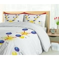 thumbnail image 5 of Science Duvet Cover Sets, Fusion Proton Neutron Chain Hydrogen Cosmic Energy Molecule Atom Print, Bedding Set with 2 Duvet Covers & 4 Pillowcases, 2 Pack Queen Size, Blue Red Yellow, by Ambesonne, 5 of 7