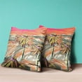 thumbnail image 2 of Hawaii Floral Oil Duo Indoor/Outdoor Pillow with Removable Cover in White Gray Yellow16x16, 2 of 5