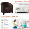 thumbnail image 5 of 2 Piece Club Chair Slipcover, Stretch Velvet Chair Armchair Slipcover Sofa Cover Slipcover Furniture Protector Soft Couch Covers with Elastic Bottom for Kids, 5 of 8