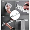 thumbnail image 3 of Toallero Toallero Toallero Baño Toallas Estante Percha Negro Plata Aluminio-Magnesio Colgar En La Pared Toallero Organizador Cocina Estante De Almacenamiento Advancent HA024331-04, 3 of 6
