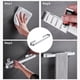 thumbnail image 3 of Toallero Toallero Toallero Baño Toallas Estante Percha Negro Plata Aluminio-Magnesio Colgar En La Pared Toallero Organizador Cocina Estante De Almacenamiento Inevent HA024331-02, 3 of 6
