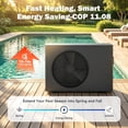 thumbnail image 5 of 35000BTU DC Inverter Swimming Pool Heat Pump, Pool Heater for Above Ground and Inground Pool up to 10000 Gal, Heating and Cooling, Up to 9.8 COP, 220V, 5 of 7