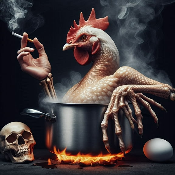 DIY Diamond Painting Kits for Adults Mutant Chicken 5D Diamond Art Kits, Full Drill Diamond Painting Kits, Gem Arts and Crafts for Beginner Home Wall Decor