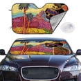 thumbnail image 2 of Balery Beautiful African Woman Windshield Sun Shade, Car Front Window Sunshade Cover ,Automotive Interior Portected Blocks Uv Rays For Car Pickup Truck Suv Accessories- Small, 2 of 7