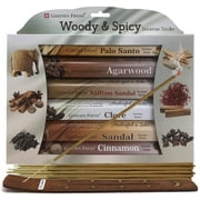 Woody Spicy Incense Sticks Variety Pack And Incense Stick Holder Bundle