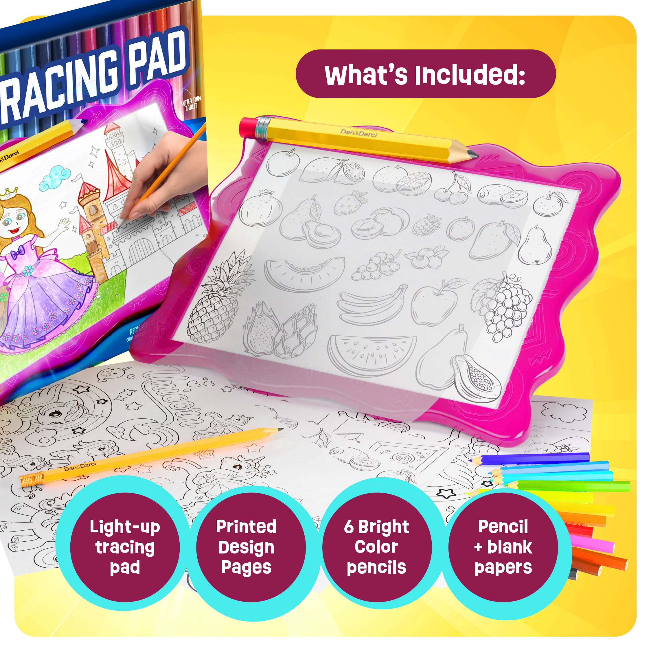 Light Up Tracing Pad for Kids - Craft Kit for Girls & Boys - Birthday Toy Gifts  Ideas - Arts & Crafts Writing Drawing Tracer Board