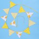 thumbnail image 4 of KAKOWELY Banderines de 3M con rayas amarillas, guirnalda de banderines de pato, 12 banderines triangulares, decoración para bodas, cumpleaños, baby showers y graduaciones., 4 of 4