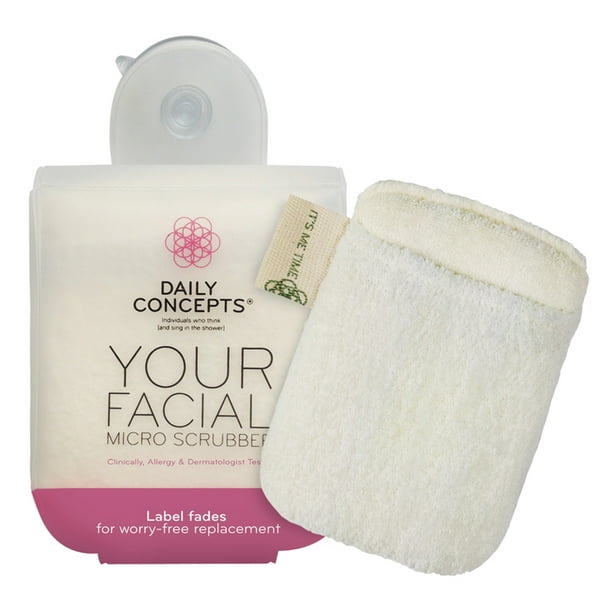 Daily Facial Micro Scrubber - Daily Concepts - With Two Textures and a  Convenient Pocket to Slide Your Fingers in You Can Either Exfoliate and  Remove 