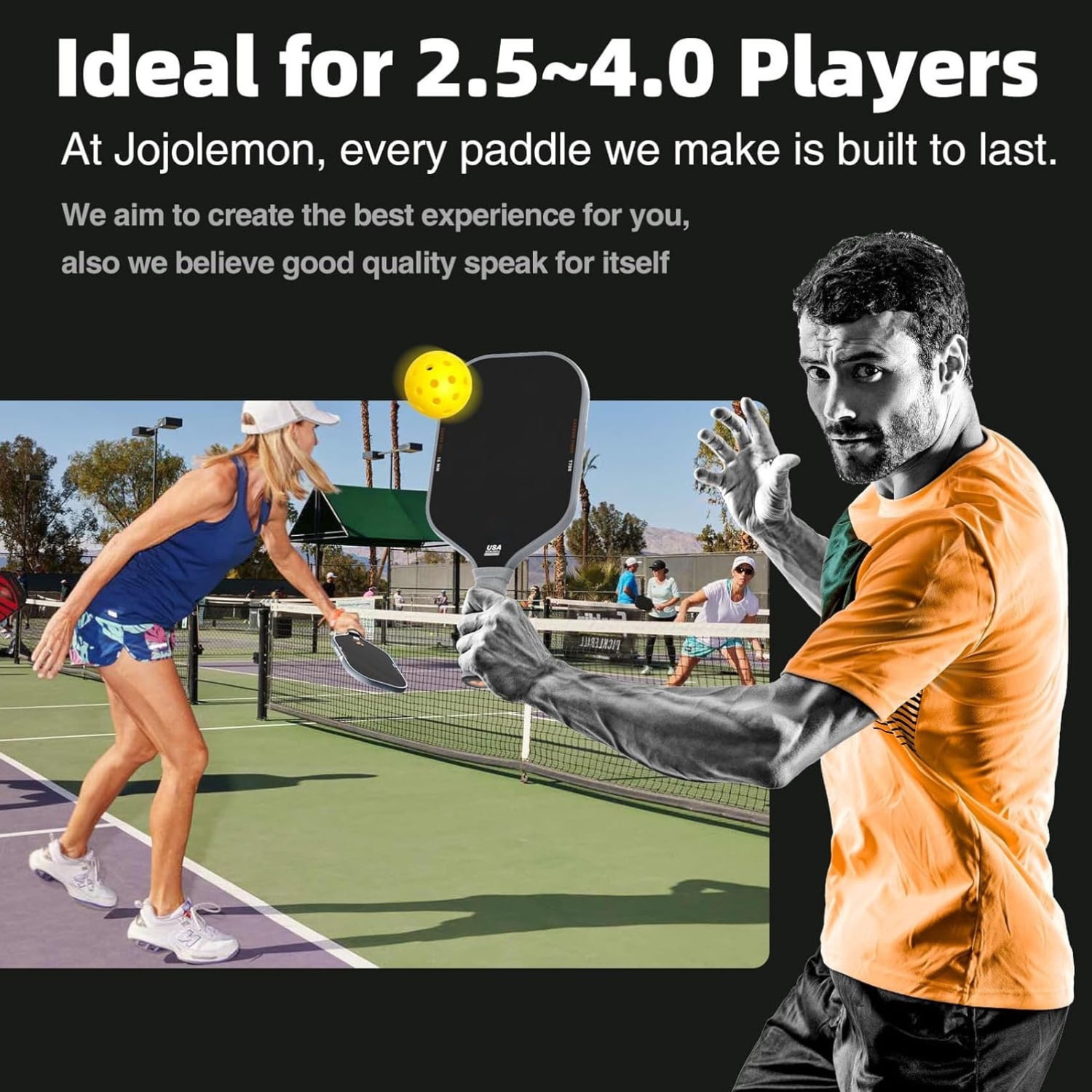 T700 Friction Rough Surface Carbon Fiber Pickleball Paddle, For Professional Training, 1pc and 1pc Set, 2pcs Set