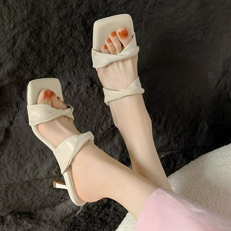 

Byikun Summer Shoes for Women Wedge Sandals Wide Stiletto Orthopedic Sandals for Women Wedge Sandals for Women Regular Fit Stylish Solid Well-Fitting Sandals Women Beach for Miss