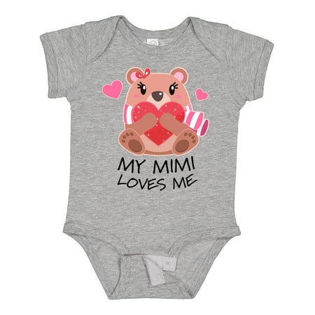 

Inktastic My Mimi Loves Me- Bear and Hearts Gift Baby Boy or Baby Girl Bodysuit