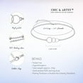 thumbnail image 6 of Chic & Artsy Sterling Silver Interlock Circles Anklet, 10.7-Inch Cable Chain, 6 of 7