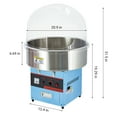 thumbnail image 2 of Commercial Electric Cotton Candy Machine – 980W Countertop Floss Maker – Stainless Steel Bowl, Sugar Scoop, Storage Drawer – Blue – For Home, Parties,Without Lid, 20.5 Inches, 1.4m Plug, 110V, 2 of 7