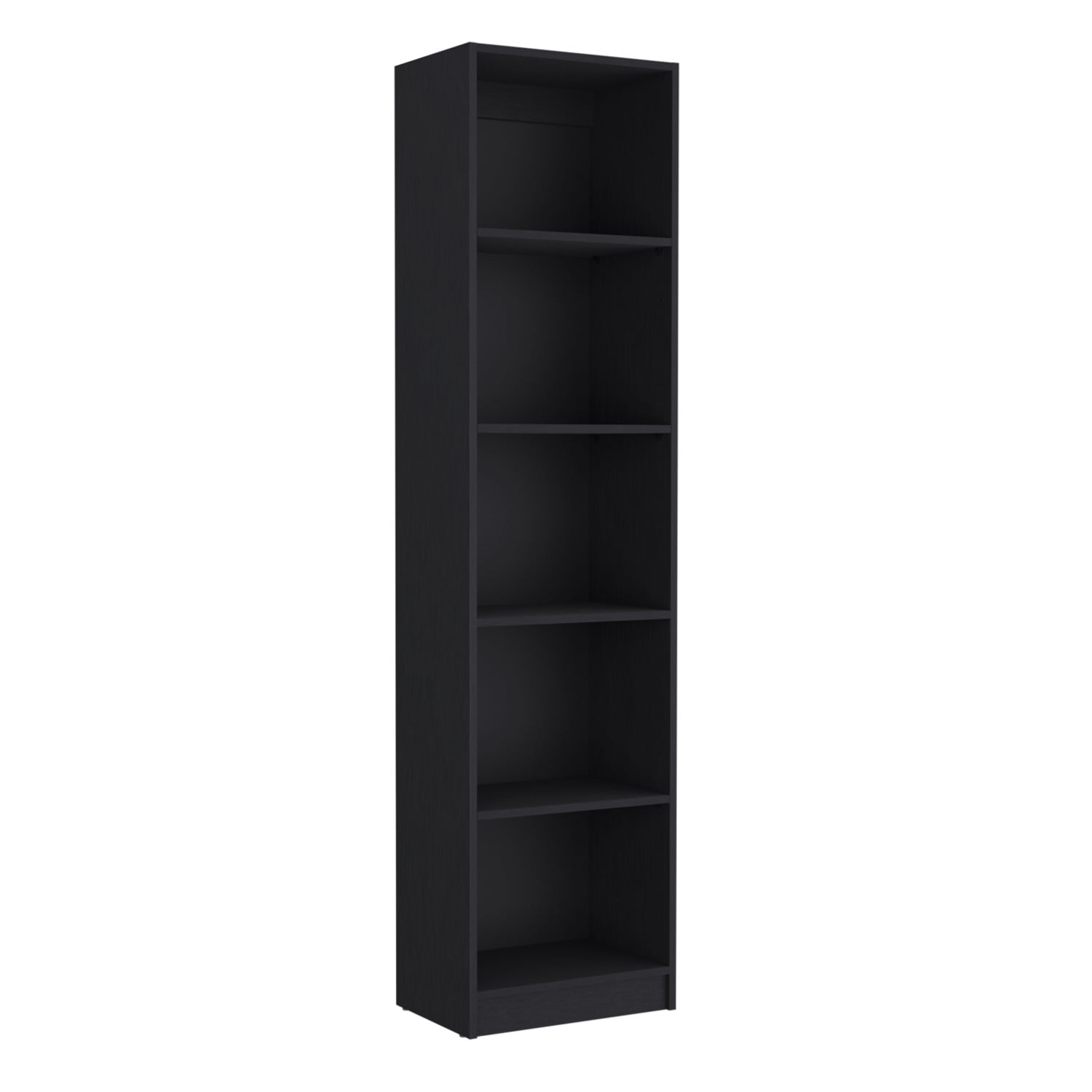 FM FURNITURE Sutton Slim Bookcase Black Engineered Wood