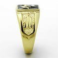 thumbnail image 5 of IP Gold(Ion Plating) Stainless Steel Ring with Top Grade Crystal in Clear for Women Masonic Theme Clear Stone Color Style TK1159 Size 10, 5 of 5