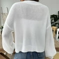 thumbnail image 5 of Roncen Women's Cardigan Sweater Thick Knitted Open Front Long Sleeve Button Up Loose Casual Outerwear, 5 of 9
