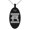 Black, variant on Stainless Steel Letter R Initial Empire Monogram Engraved Small Oval Charm Pendant Necklace