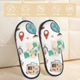 thumbnail image 2 of Fotbe Travel1 Pantuflas Peludas para Mujer con Estampado, Zapatillas de Peluche, Zapatos de Invierno para Casa, Uso Interior y Exterior-Large, 2 of 8