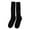Black, variant on Aoochasliy Christmas Socks Winter Women Coral Fleece Socks Middle Tube Sleeping Home Solid Calf Socks