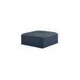 thumbnail image 3 of Meridian Furniture Cube Navy Blue Vegan Leather Ottoman, 3 of 6