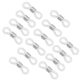 thumbnail image 1 of 100pcs DIY Silicone Glasses Chain Fixing Ring Spring Buckle Adjustable Non-slip Ring Eyeglasses Accessories (Silver), 1 of 8