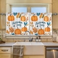 thumbnail image 2 of Yayeee Kitchen Curtains Tier Set of 2 Light Filtering 57"x24" Over Sink Window Panels, Pumpkins Pattern, 2 of 7