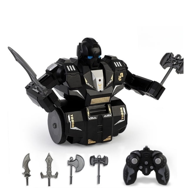 Black 2.4G Rc Fighting Robot Toy With Boxing Spinning Match Mode Parent-Child Interactive Game Toy 20X10X15Cm 7.9X3.9X5.9In 50M Remote Distance Usb Rechargeable Battery For Kids 4+ Years
